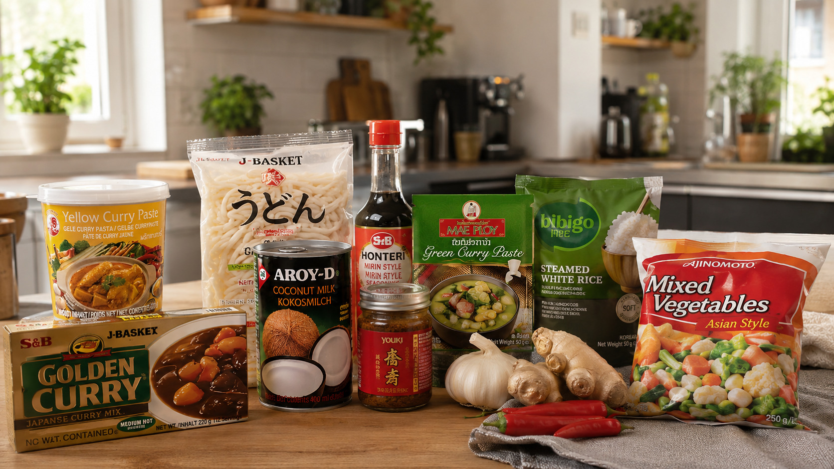Set asijských surovin na kari v Ostravě – japonské a thajské ingredience pro rychlé domácí vaření
